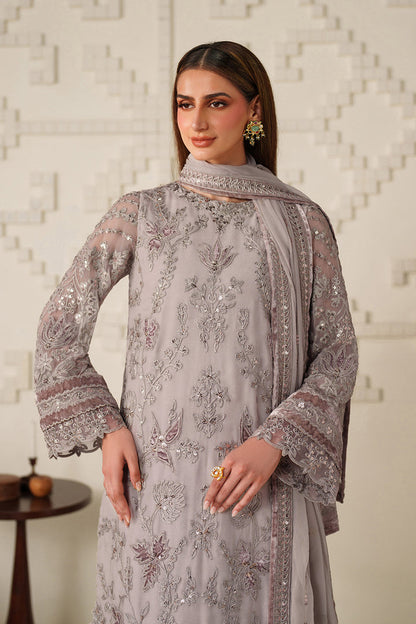 Iznik | Chinon Chiffon | UE-618 - Dress - available at Maria Faisal in UK and USA.
