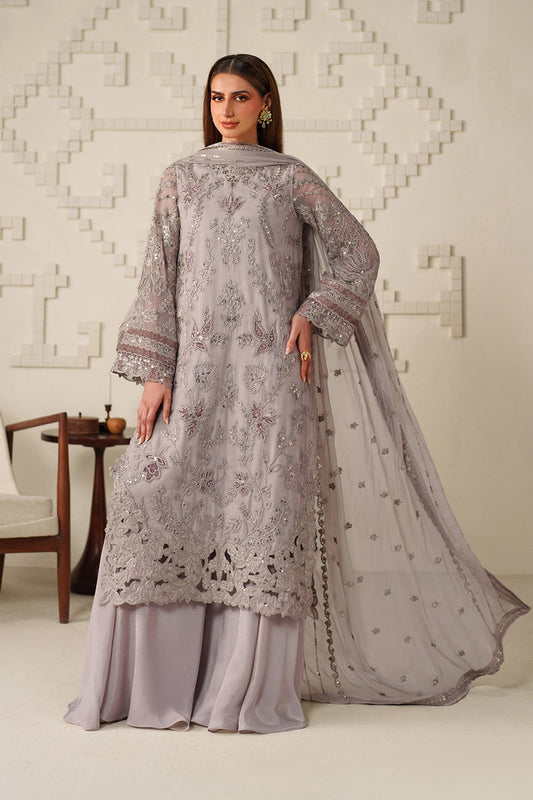 Iznik | Chinon Chiffon | UE-618 - Dress - available at Maria Faisal in UK and USA.