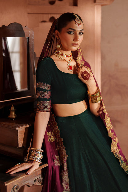 Iznik | Velvet 25 | IV-65 Embroidered Velvet - Formal Dress - available at Maria Faisal in UK and USA.