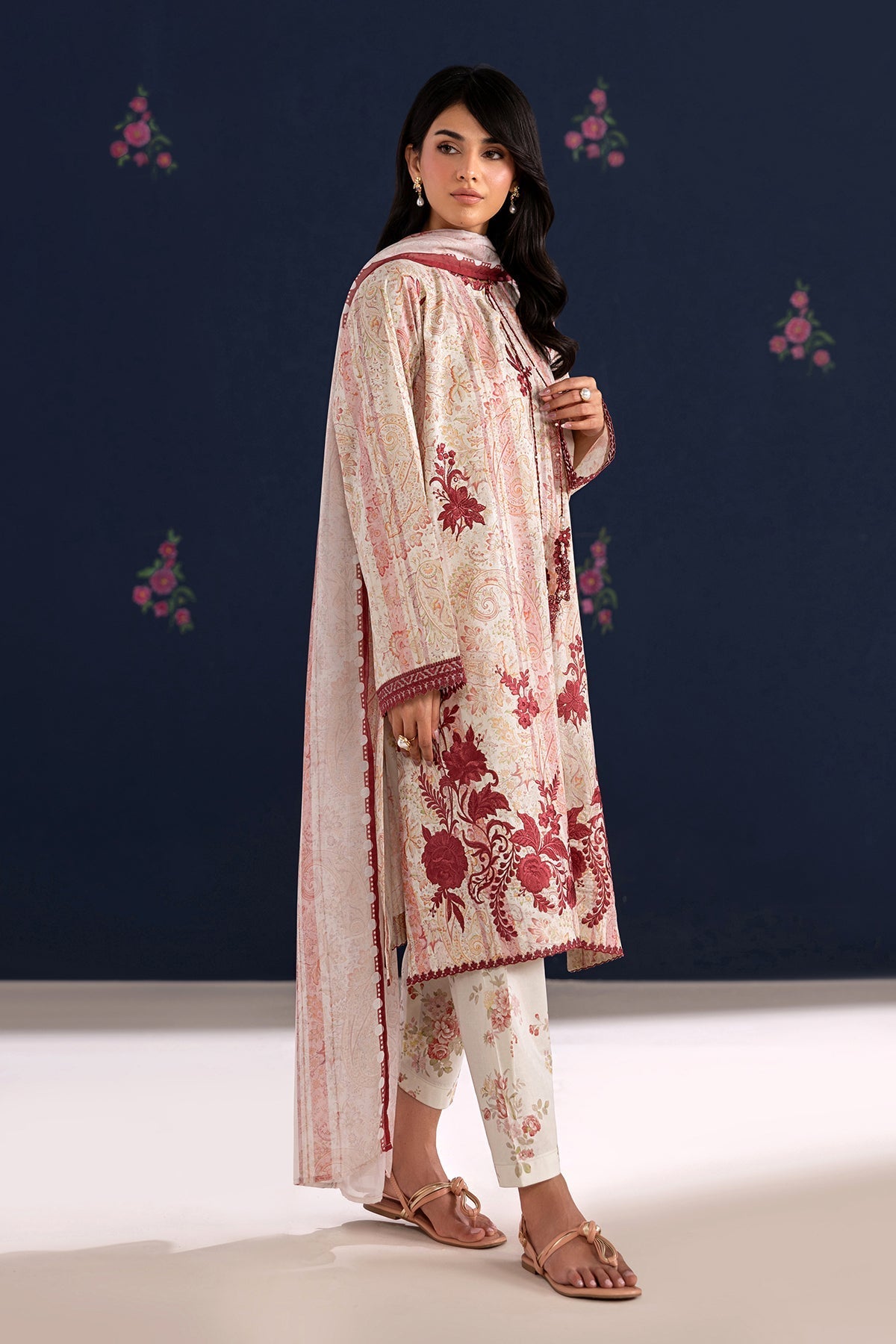 Baroque | Luxury Summer Pret | UF-4457 - Luxury Dress - available at Maria Faisal in UK and USA.