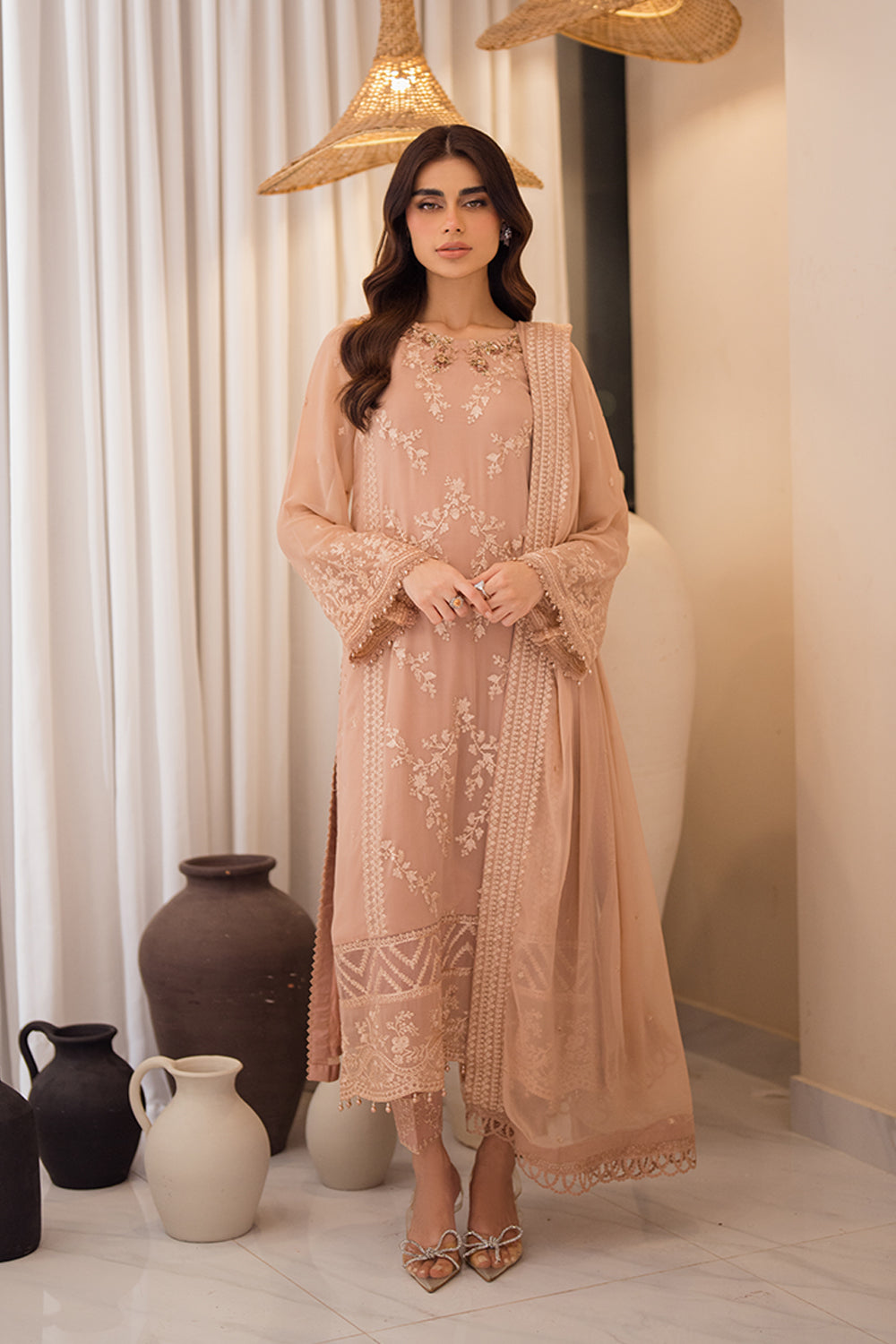 Azure | Ensembles | Beige Bliss - Ladies Clothes - Maria Faisal
