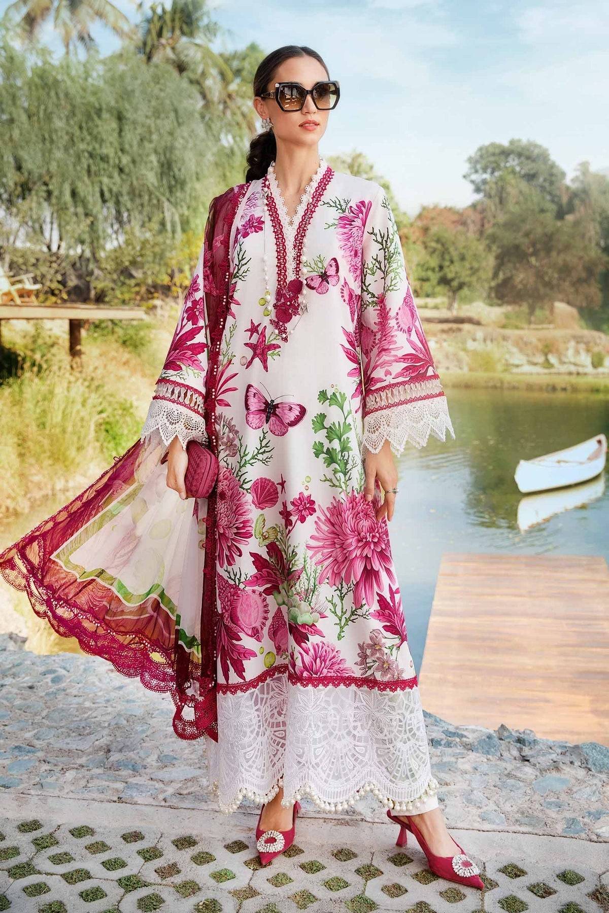 Maria B | M Prints 25 | MPT-2510-A by Maria Faisal - Registered Vendor of : Maria B - type : Ladies Clothes - 100% original wedding dresses