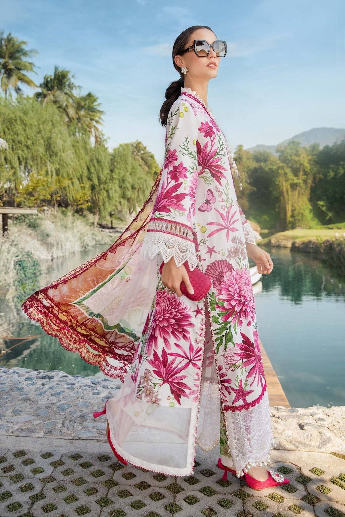 Maria B | M Prints 25 | MPT-2510-A by Maria Faisal - Registered Vendor of : Maria B - type : Ladies Clothes - 100% original wedding dresses