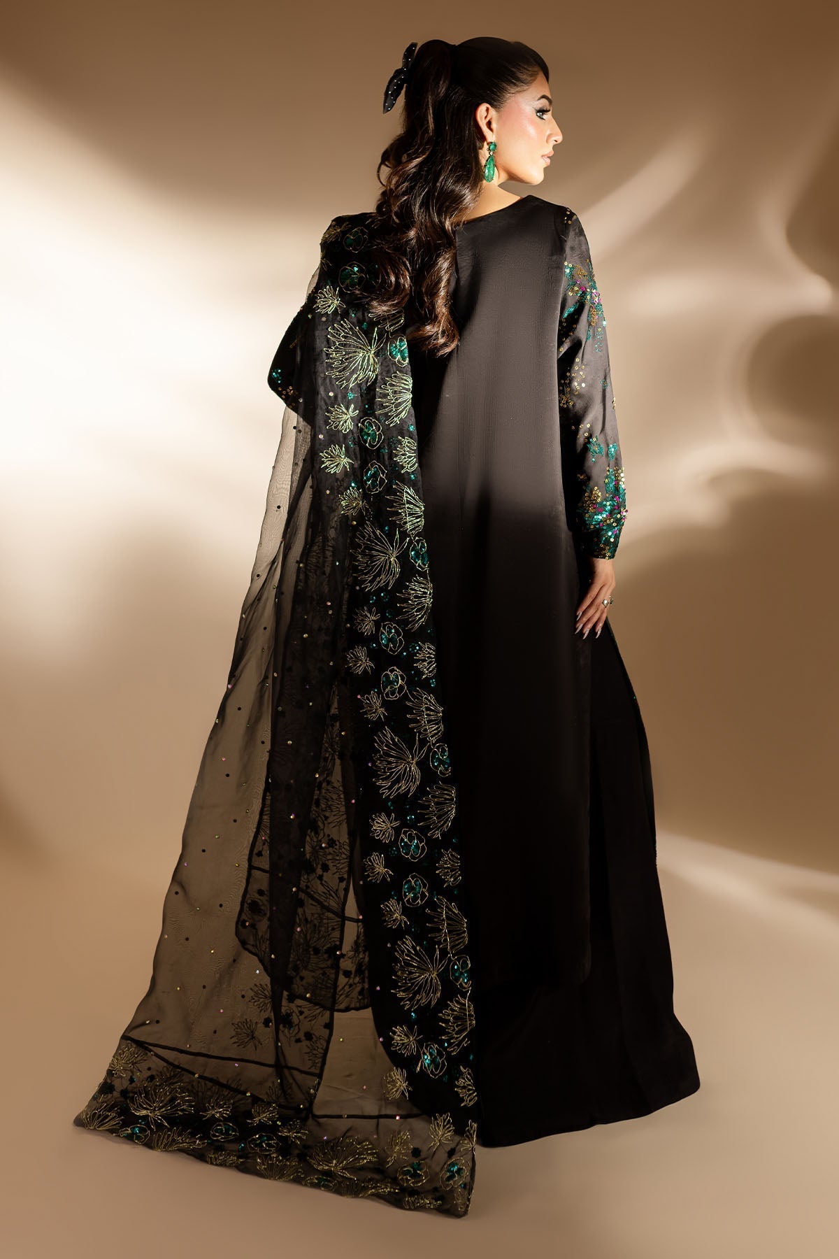 Nureh | Fancy Formals | TW-02 GOLDEN STARDUST - Ladies Clothes - Maria Faisal