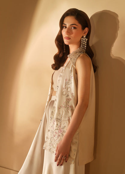 Mahum Asad | The Shadow Line | Silhouette - Formal Dress - available at Maria Faisal in UK and USA.