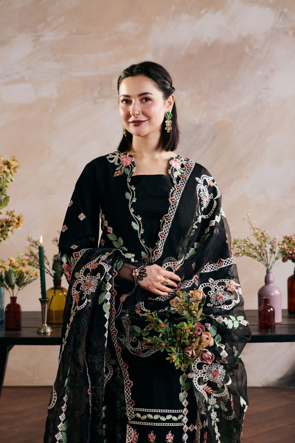 Maryam Hussain | Luxury Lawn 26 Vol 2 | Gul Meena - Luxury Dress - available at Maria Faisal in UK and USA.