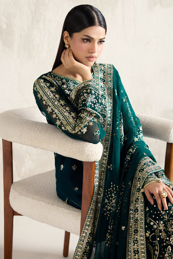Farasha | Formals 26 | Gold Radiance - Formal Dress - available at Maria Faisal in UK and USA.