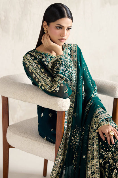 Farasha | Formals 26 | Gold Radiance - Formal Dress - available at Maria Faisal in UK and USA.
