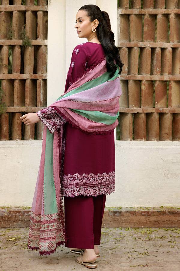 Farasha | Summer Weaves Embroidered Lawn | Satin Ruby by Maria Faisal - Registered Vendor of : Farasha - type : Ladies Clothes - 100% original wedding dresses