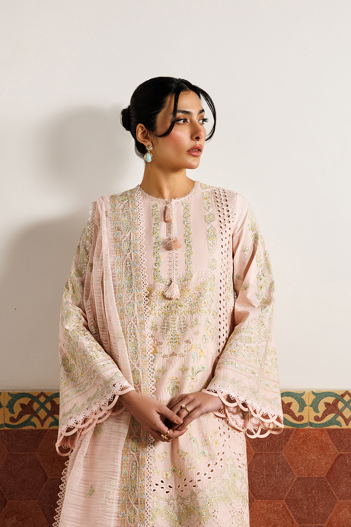 Emaan Adeel | Mirabelle Festive Luxury Lawn | ORCHID ROYALE - Luxury Dress - available at Maria Faisal in UK and USA.