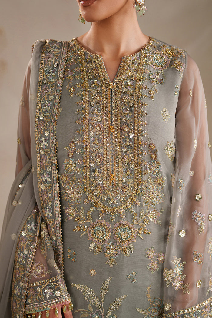 Baroque | Formals Collection | EMBROIDERED CHIFFON UF-4364 - Formal Dress - available at Maria Faisal in UK and USA.