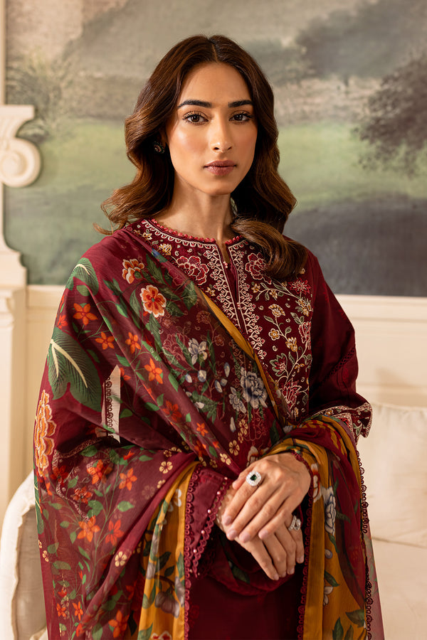 Farasha | Seraya Lawn 24 | AMY - Designer Dress with Intricate embroidery and embellishments. Shop elegent wedding dress at Maria Faisal.