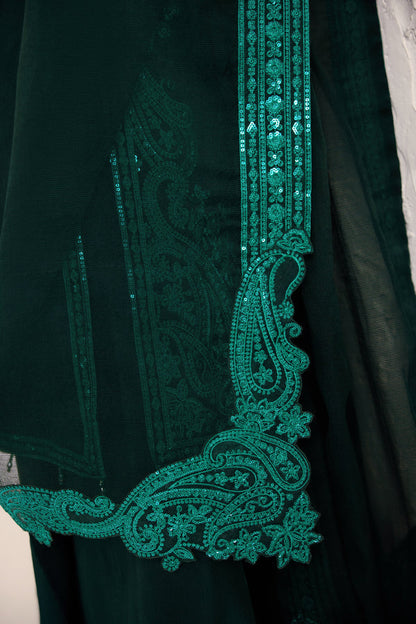 Farasha | Formals 26 | Emerald Luxe - Formal Dress - available at Maria Faisal in UK and USA.