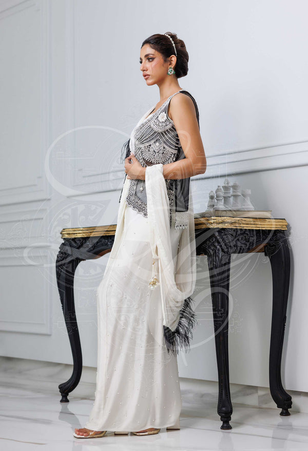 Layla Chatoor | Luxury Pret | Elsie - Luxury Dress - available at Maria Faisal in UK and USA.