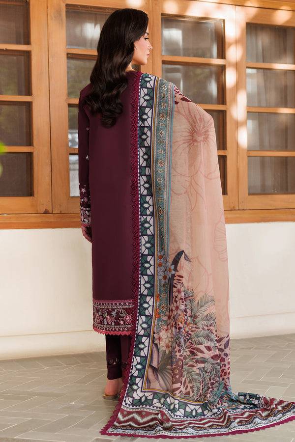 Farasha | Summer Weaves Embroidered Lawn | Burgandy Rush by Maria Faisal - Registered Vendor of : Farasha - type : Ladies Clothes - 100% original wedding dresses