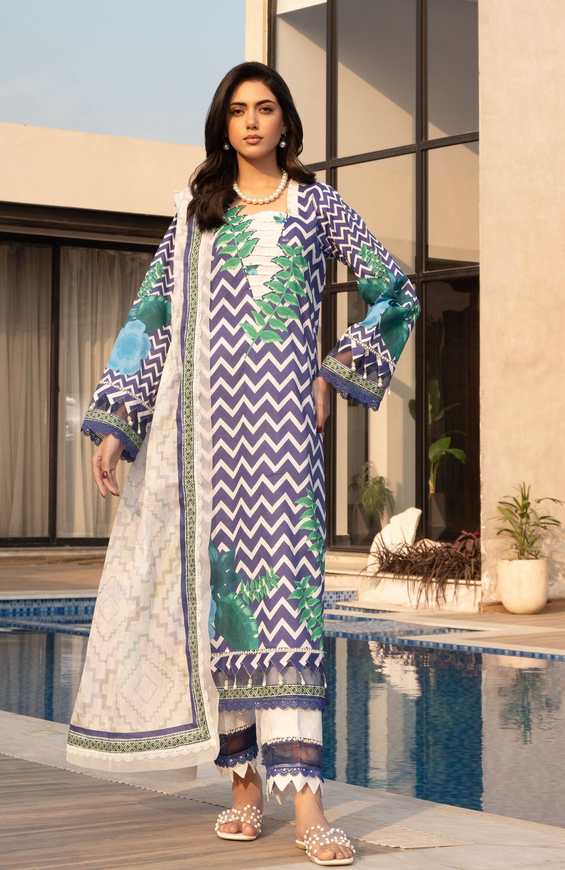 Alzohaib | Premium Prints 25 | AZP-25-11 by Maria Faisal - Registered Vendor of : Alzohaib - type : Ladies Clothes - 100% original wedding dresses