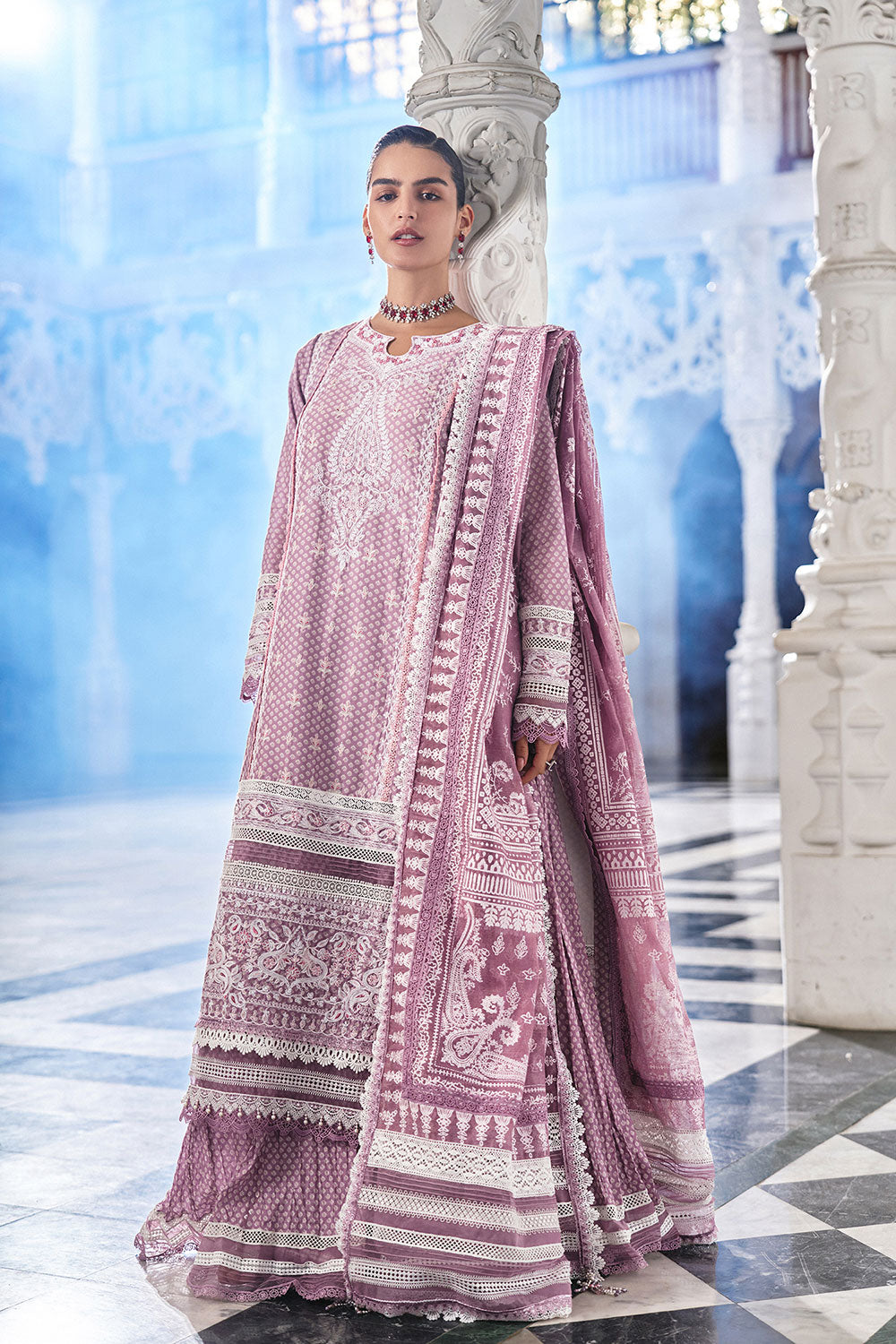 Sobia Nazir | Luxury Lawn Eid 26 | 11B - Luxury Dress - available at Maria Faisal in UK and USA.