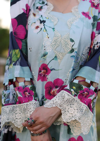 Elaf Premium | Prints Chikankari 24 | 01B AQUABELLA - Waniyas