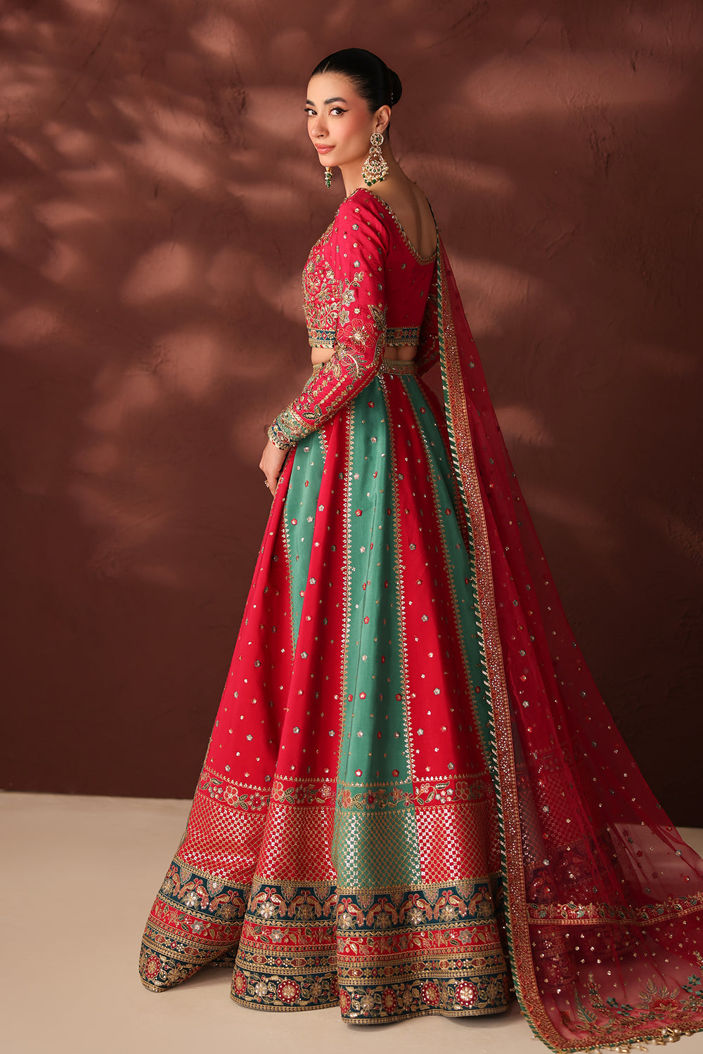 Baroque | Formals Collection | EMBROIDERED SILK UF-4489 - Formal Dress - available at Maria Faisal in UK and USA.