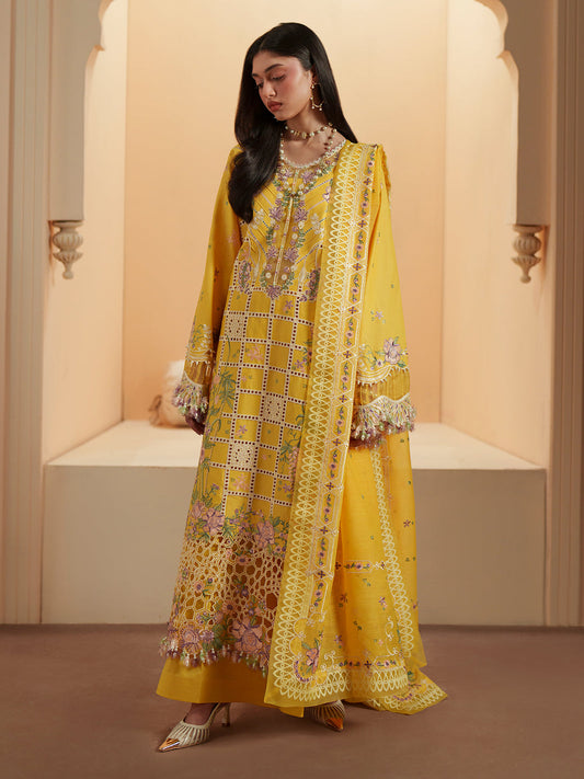 Bin Ilyas | Mashriq Luxury Lawn 26 | D-111-A - Luxury Dress - available at Maria Faisal in UK and USA.