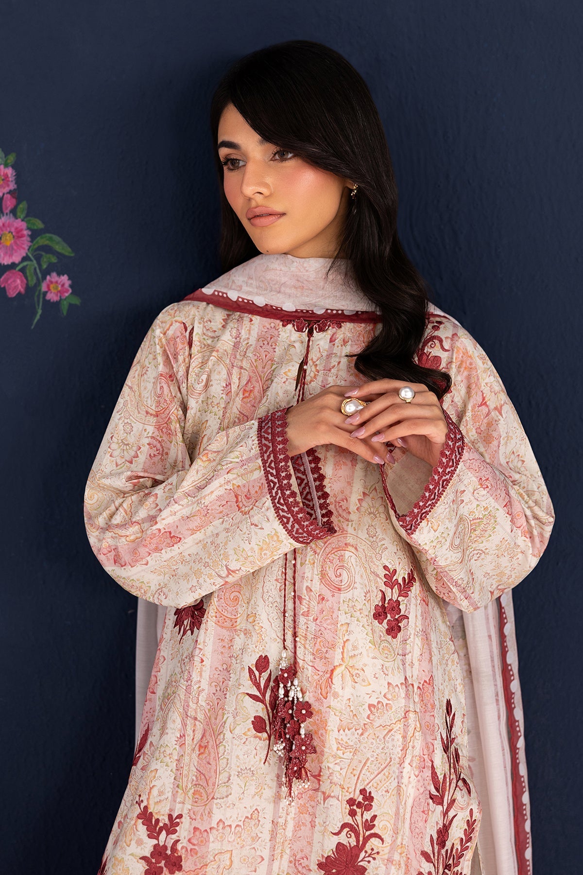 Baroque | Luxury Summer Pret | UF-4457 - Luxury Dress - available at Maria Faisal in UK and USA.