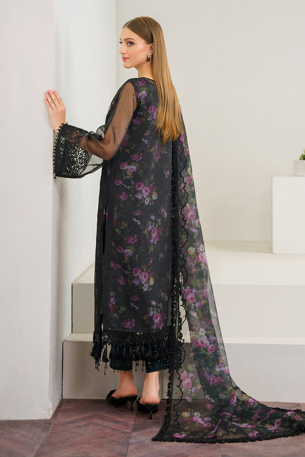 Baroque | Formals Collection | EMBROIDERED ORGANZA UF-525 - Formal Dress - available at Maria Faisal in UK and USA.