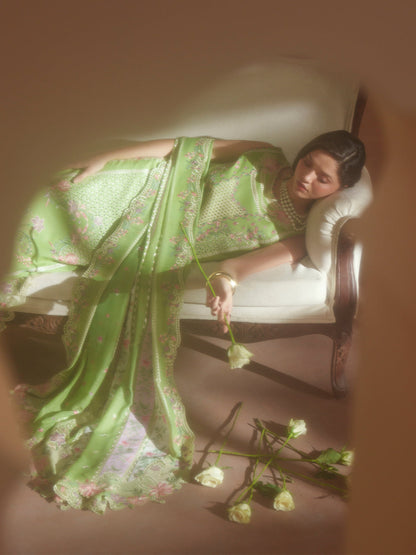 Bin Ilyas | Mashriq Luxury Lawn 26 | D-112-A - Luxury Dress - available at Maria Faisal in UK and USA.