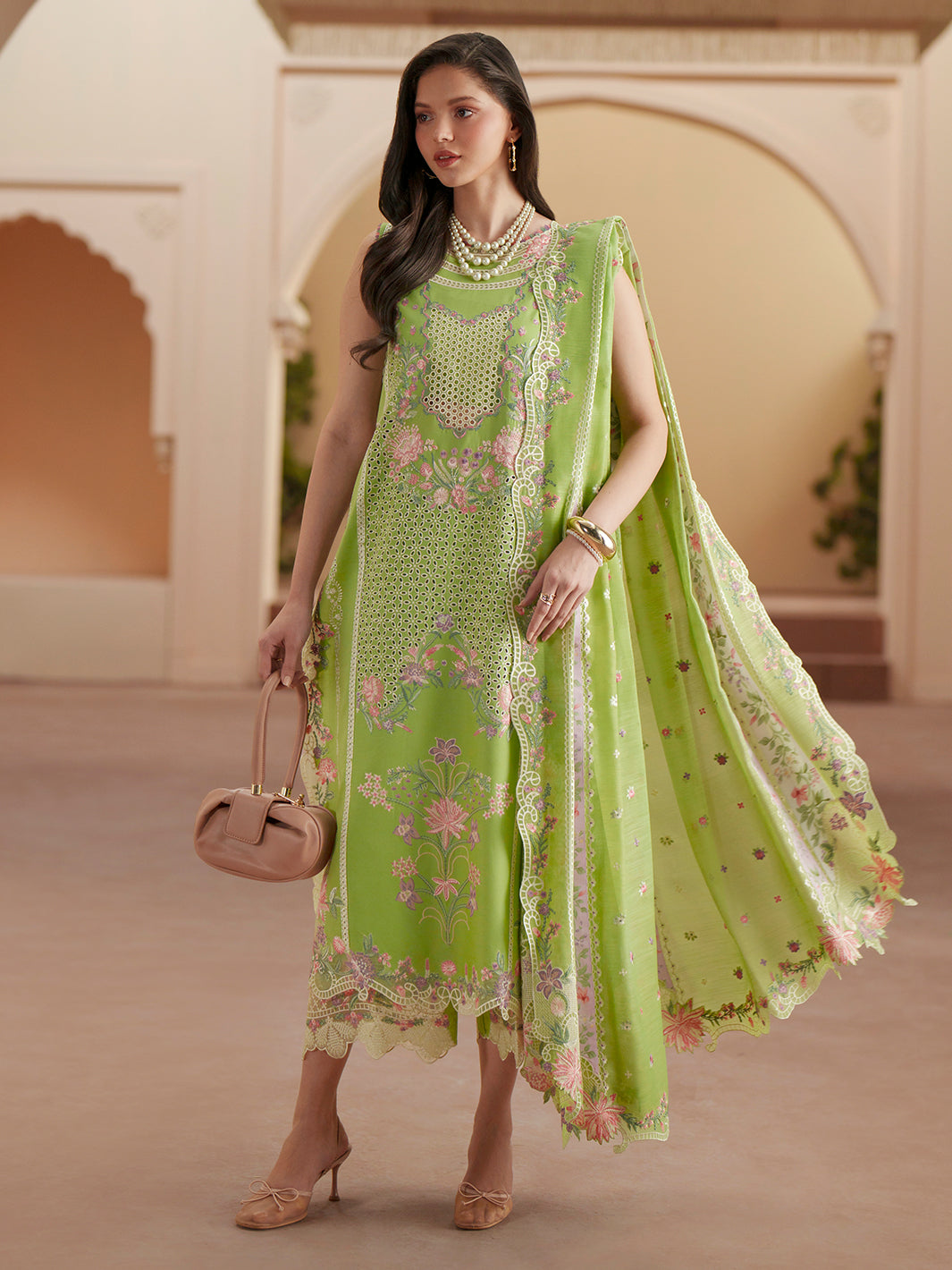 Bin Ilyas | Mashriq Luxury Lawn 26 | D-112-A - Luxury Dress - available at Maria Faisal in UK and USA.