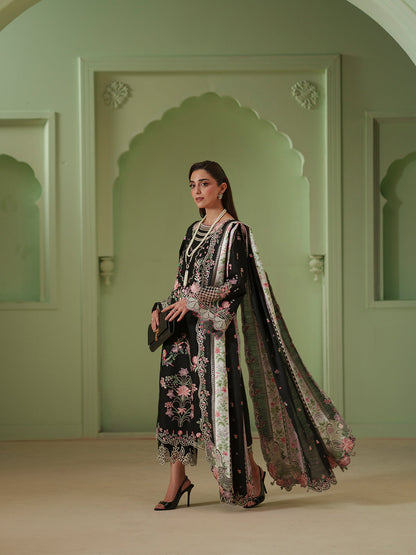 Bin Ilyas | Mashriq Luxury Lawn 26 | D-112-B - Luxury Dress - available at Maria Faisal in UK and USA.