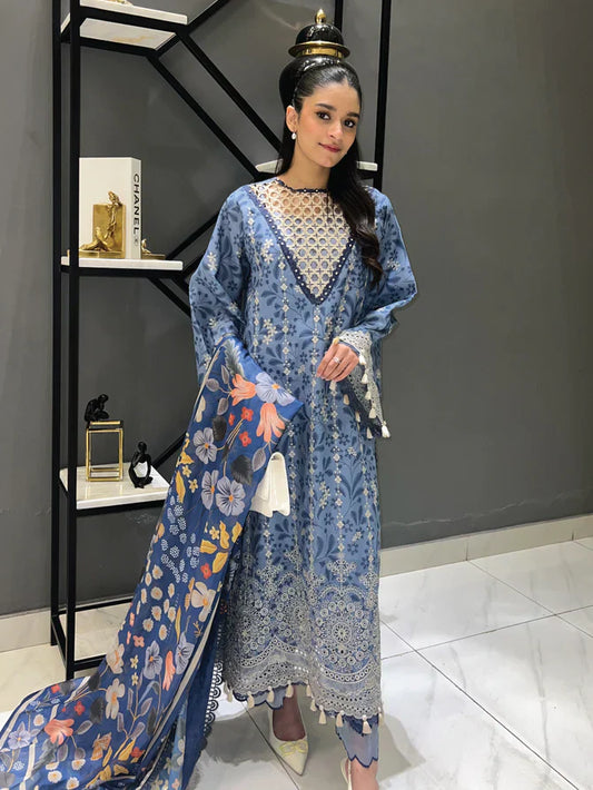 Faiza Faisal | Maya Luxury Lawn | Gamze - Maria Faisal