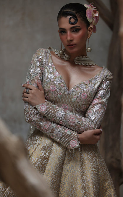 Threads and Motifs | Formal Dresses 25 | Organza Embroidered Blouse With Lehenga