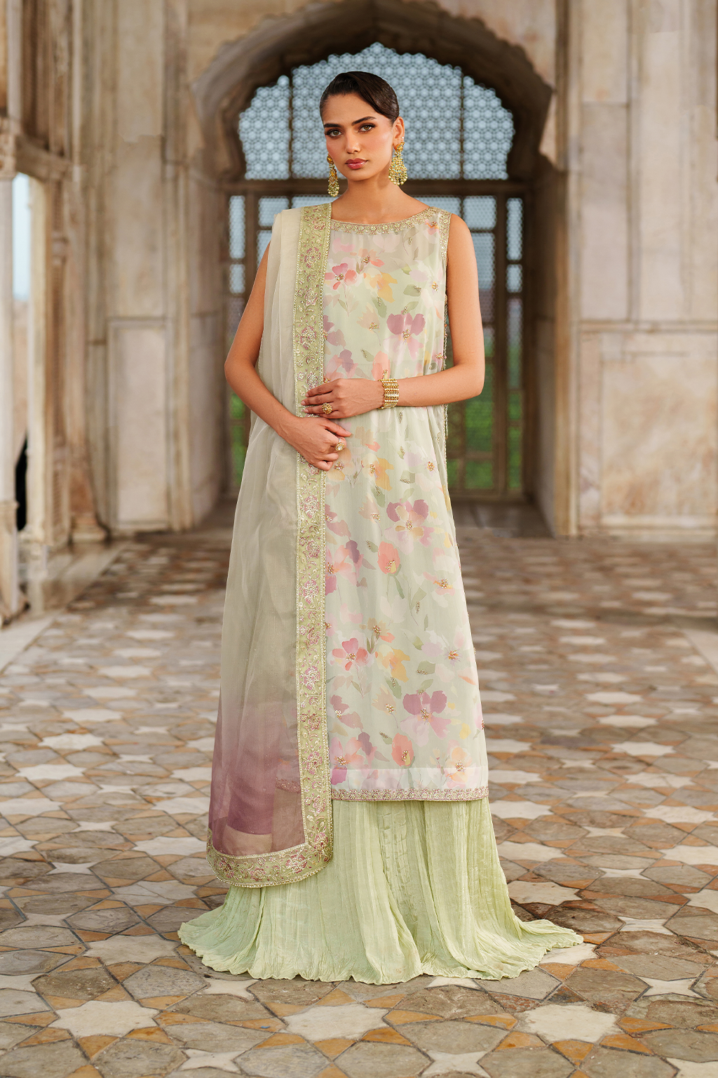 Iznik | Festive Formal | UE-549 Printed Chiffon - Ladies Clothes - Maria Faisal