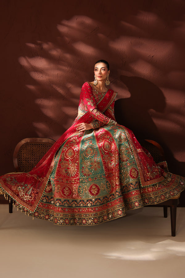 Baroque | Formals Collection | EMBROIDERED SILK UF-4489 - Formal Dress - available at Maria Faisal in UK and USA.