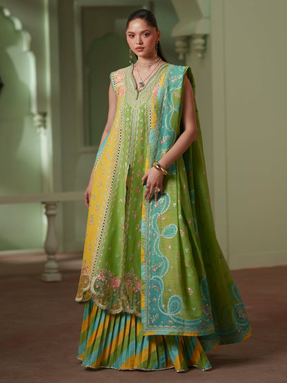 Bin Ilyas | Mashriq Luxury Lawn 26 | D-114-A - Luxury Dress - available at Maria Faisal in UK and USA.