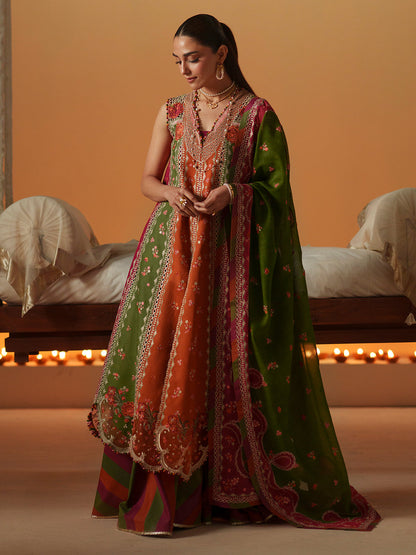 Bin Ilyas | Mashriq Luxury Lawn 26 | D-114-B - Luxury Dress - available at Maria Faisal in UK and USA.