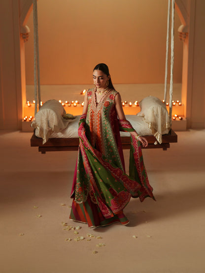 Bin Ilyas | Mashriq Luxury Lawn 26 | D-114-B - Luxury Dress - available at Maria Faisal in UK and USA.