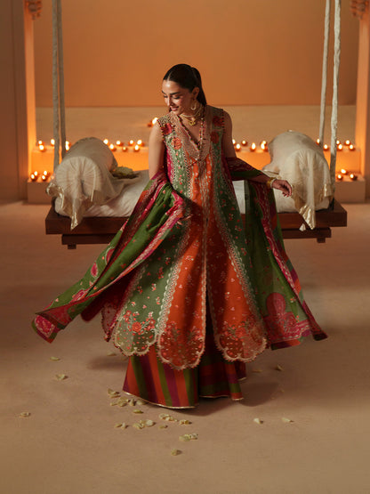 Bin Ilyas | Mashriq Luxury Lawn 26 | D-114-B - Luxury Dress - available at Maria Faisal in UK and USA.