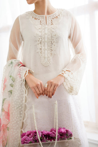 Baroque | Formals Collection | EMBROIDERED ORGANZA UF-526 - Formal Dress - available at Maria Faisal in UK and USA.