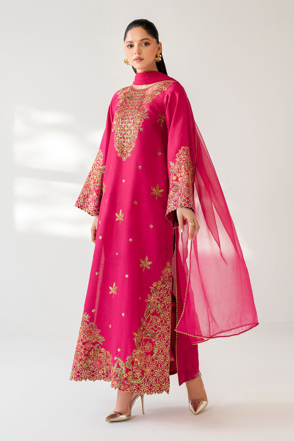Baroque | Luxury Pret 25 | EMBROIDERED RAW SILK PR-1165 - Ladies Clothes - Maria Faisal