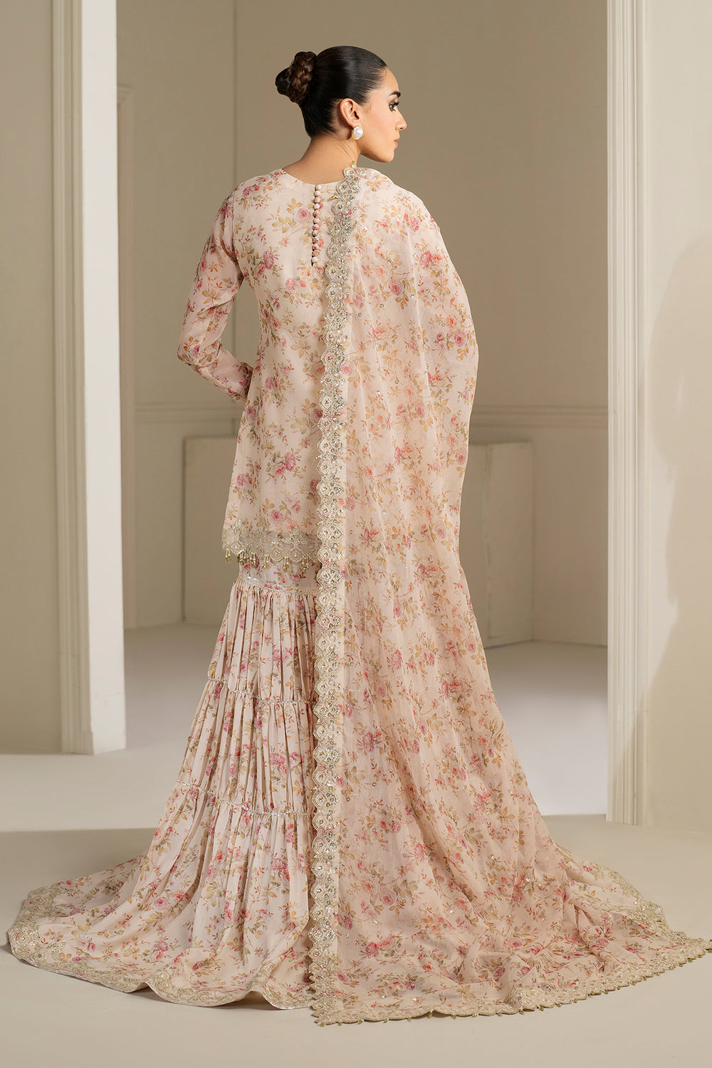 Baroque | Formals Collection | EMBROIDERED CHIFFON UF-4164 - Formal Dress - available at Maria Faisal in UK and USA.
