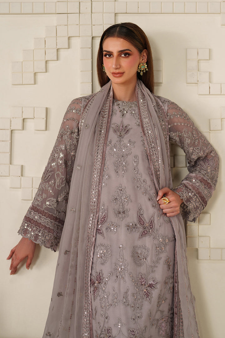 Iznik | Chinon Chiffon | UE-618 - Dress - available at Maria Faisal in UK and USA.