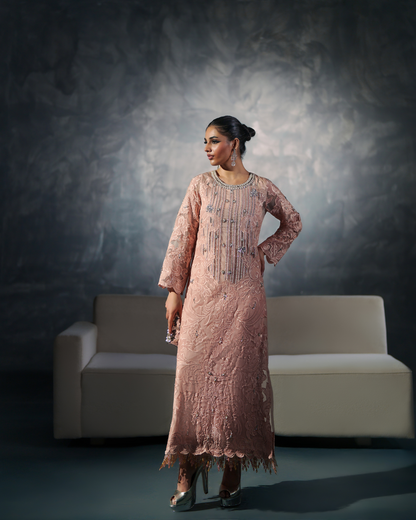 Vasal | Zyra Luxe Pret 26 | Peach Charm - Ladies Clothes - Maria Faisal