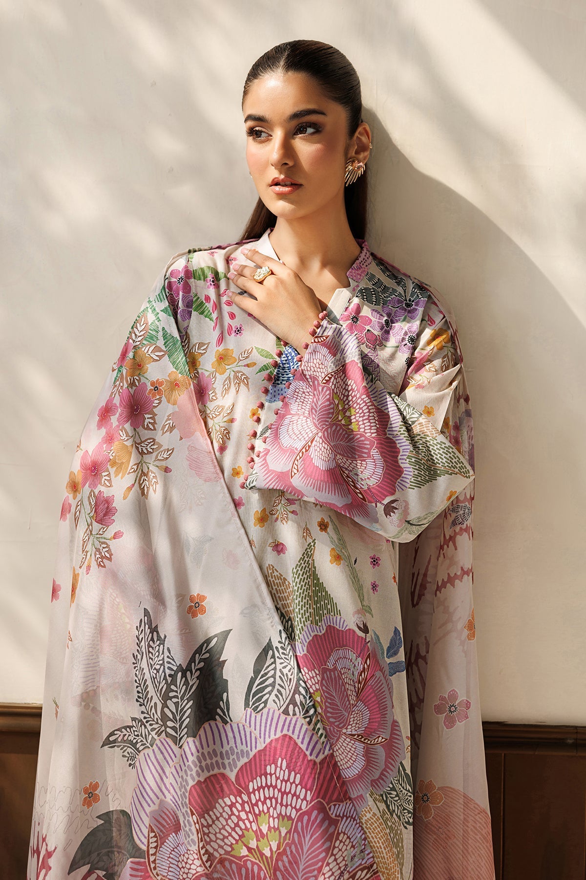 Baroque | Luxury Summer Pret |  UF-4499 - Luxury Dress - available at Maria Faisal in UK and USA.