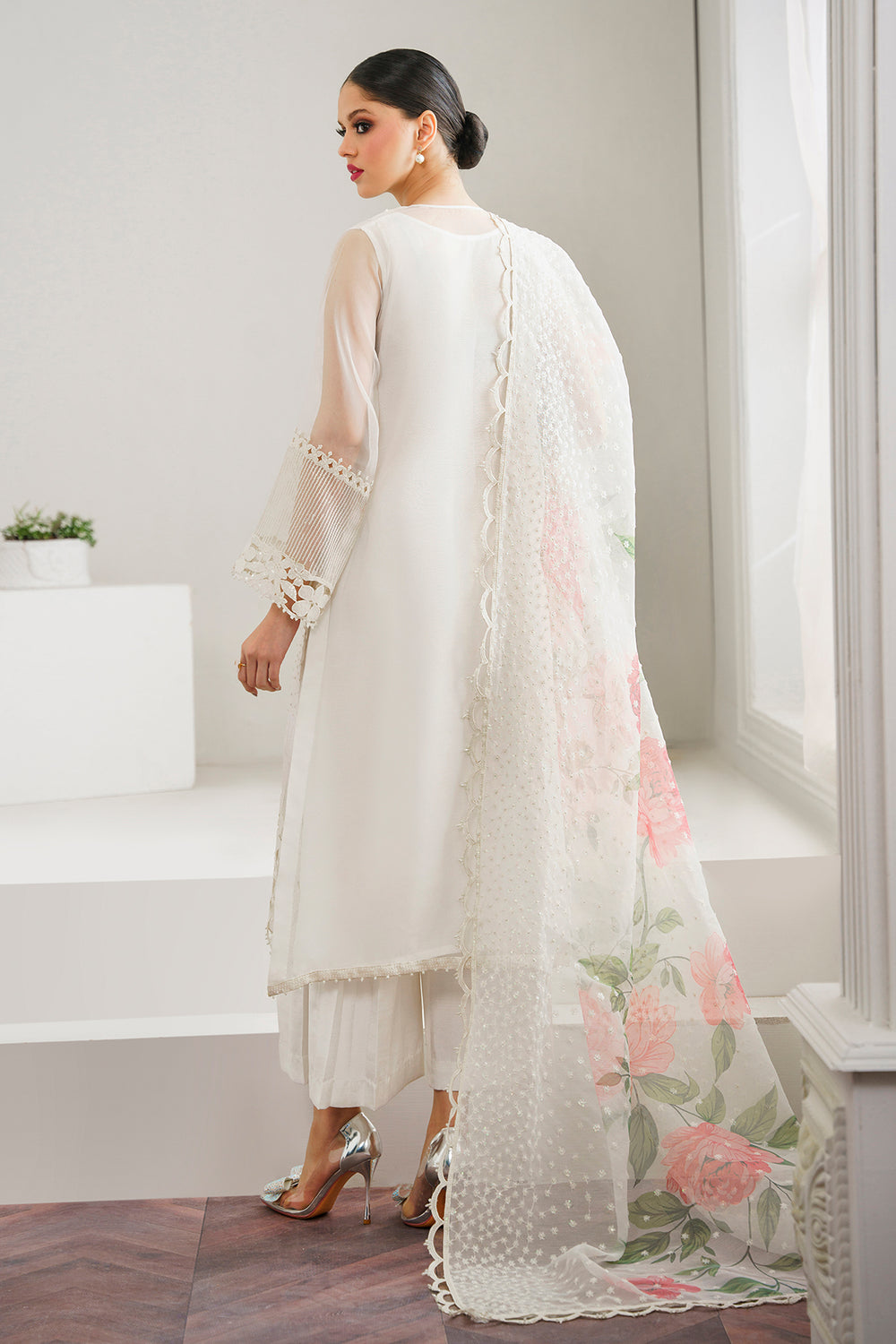 Baroque | Formals Collection | EMBROIDERED ORGANZA UF-526 - Formal Dress - available at Maria Faisal in UK and USA.