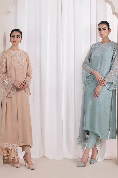 Baroque | Luxury Pret 24 | CHIFFON PR-843 - Designer Dress with Intricate embroidery and embellishments. Shop elegent wedding dress at Maria Faisal.