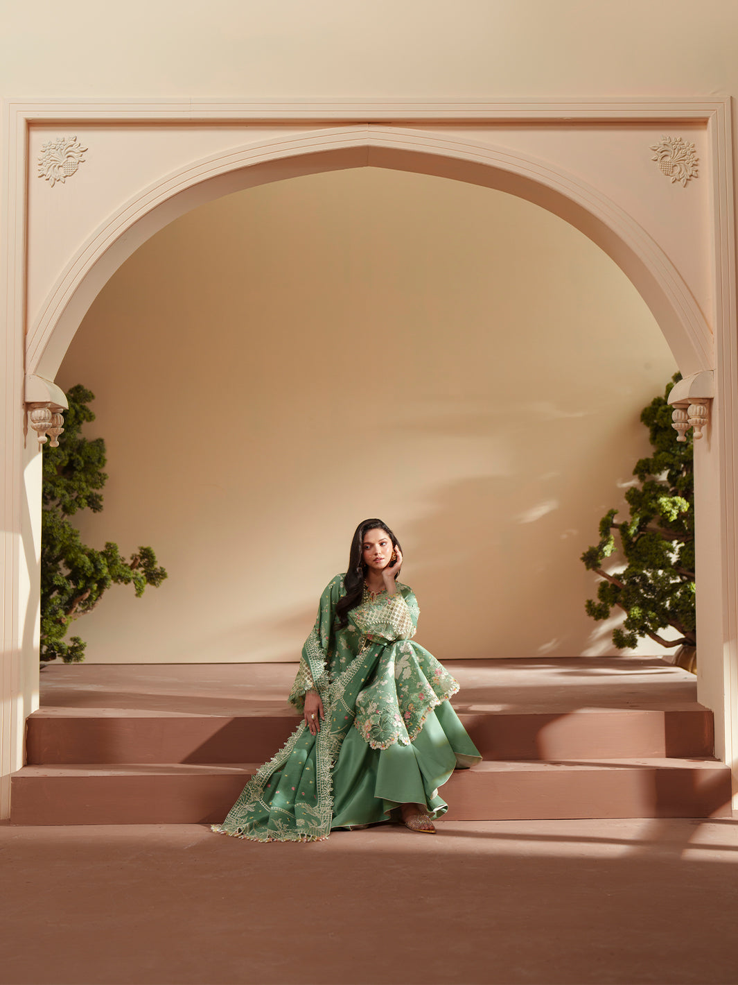 Bin Ilyas | Mashriq Luxury Lawn 26 | D-117-A - Luxury Dress - available at Maria Faisal in UK and USA.