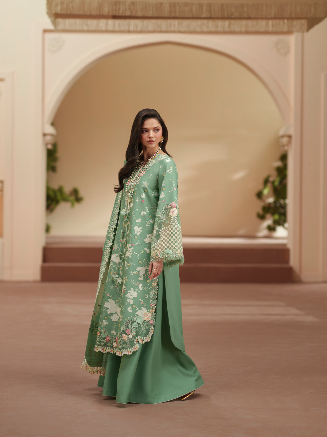 Bin Ilyas | Mashriq Luxury Lawn 26 | D-117-A - Luxury Dress - available at Maria Faisal in UK and USA.