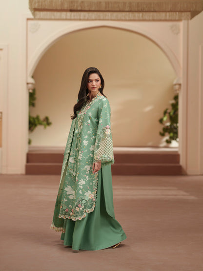 Bin Ilyas | Mashriq Luxury Lawn 26 | D-117-A - Luxury Dress - available at Maria Faisal in UK and USA.