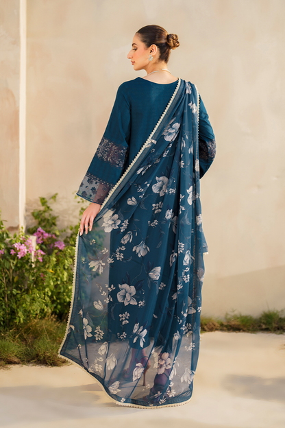 Iznik | Festive lawn 24 | SFL-01 - Designer Dress with Intricate embroidery and embellishments. Shop elegent wedding dress at Maria Faisal.