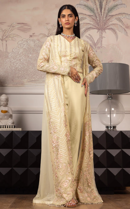 Threads and Motifs | Formal Dresses 25 | Net Embroidered Jacket With Embroidered Blouse - Ladies Clothes - Maria Faisal